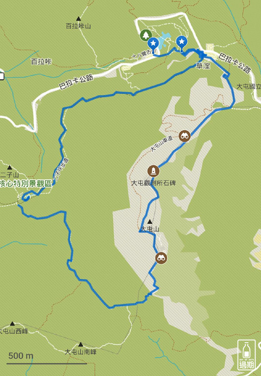 二子坪接大屯山O型路線